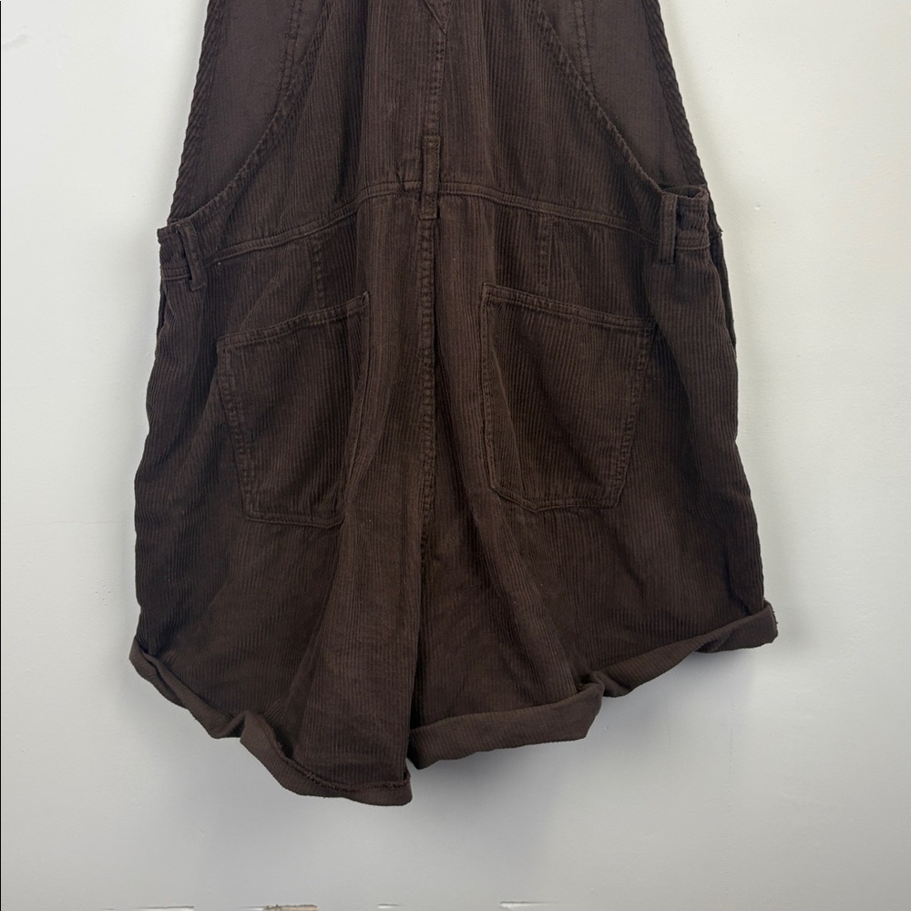 Free People Ziggy Corduroy Shortalls Overalls Brown One Piece Size XL - Picture 8 of 9